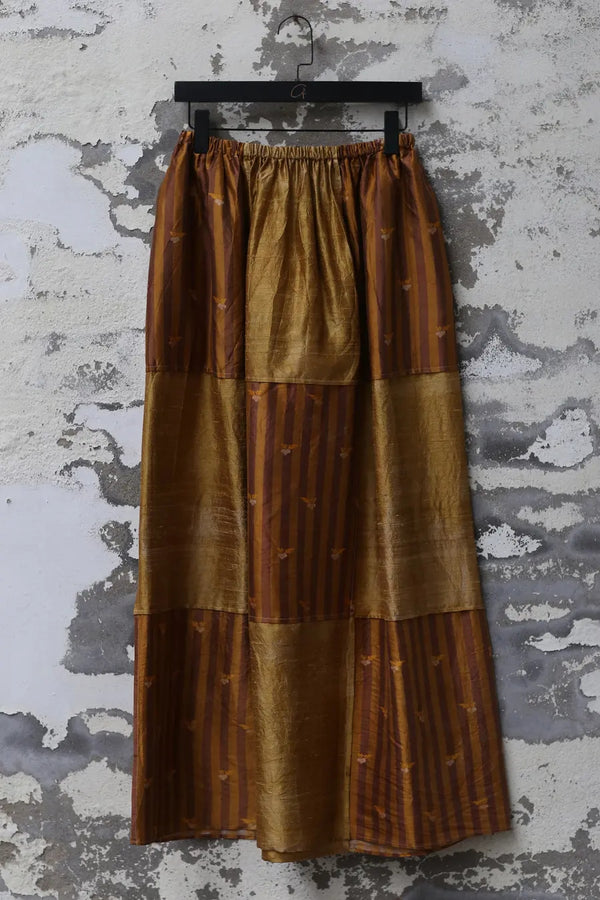 Mutedance 24 Spring/Summer Spliced Skirt MD-MD24SS91-JIUJIN Old Gold PM126